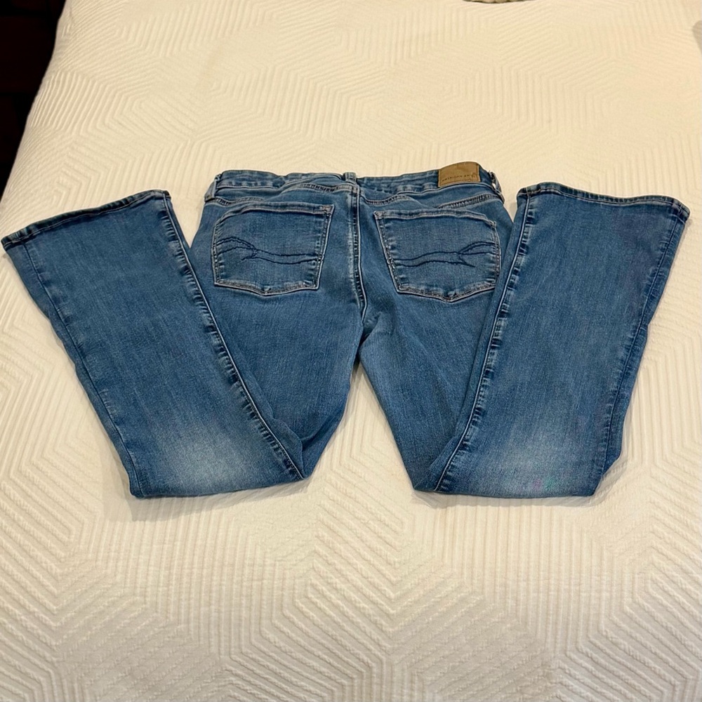 American Eagle Next Level High-Waisted Skinny Kick Jeans | 6 | Indigo - Picture 7 of 8
